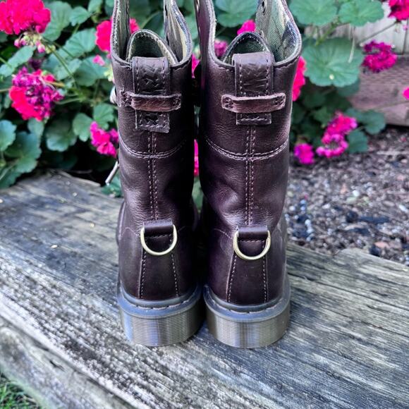 Dr. Martens Aimilta Camo Camouflage Brown Moto Boots Women's 8 US / 6 UK - Picture 6 of 12